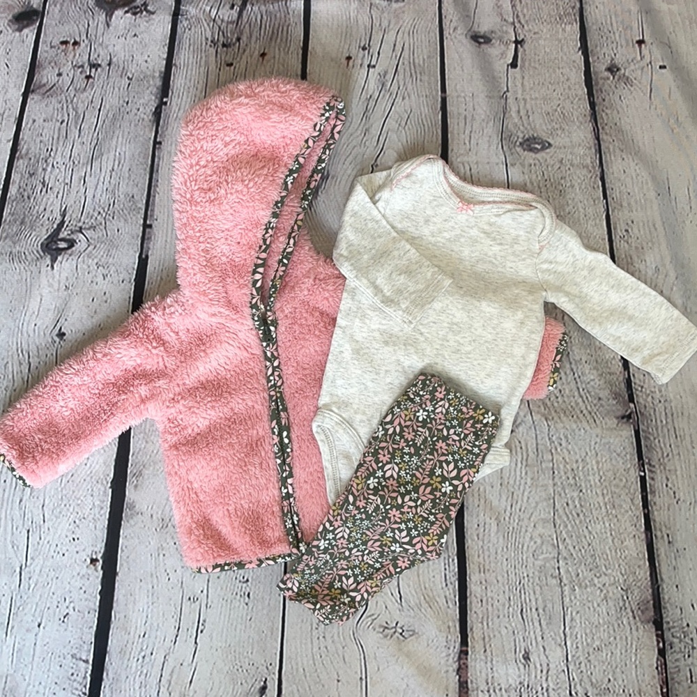Cozy Jacket With Leggings and Onesie